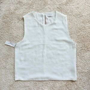 NEW Aritzia Babaton White Sleeveless Top